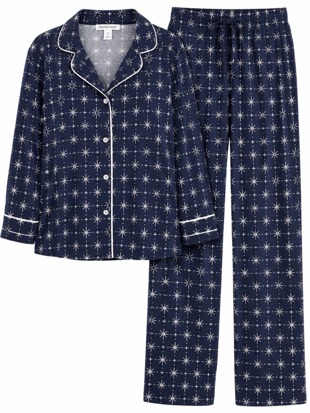 NWOT - Nordstrom Navy Star Print Tencel & Modal Pajama Set | Size 3X